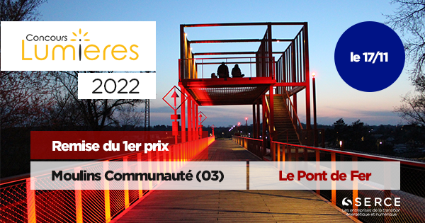 Remise 1er prix Concours Lumières 2022 Moulin Communautés Pont de Fer