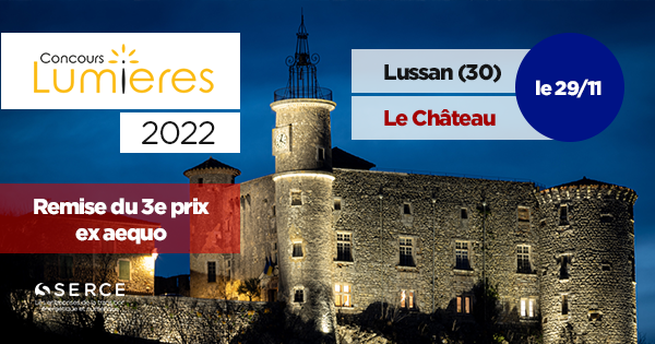 Remise 3e prix Concours Lumières 2022 SERCE Lussan Le Château