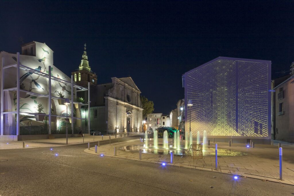 1er Prix Concours Lumières 2020 : Ville de Lunel (34) - Place Louis Rey