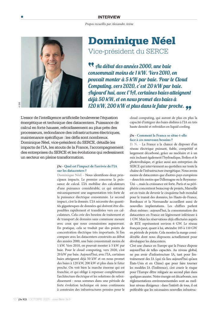 Dominique Néel dans J3E - IA et Data Centers