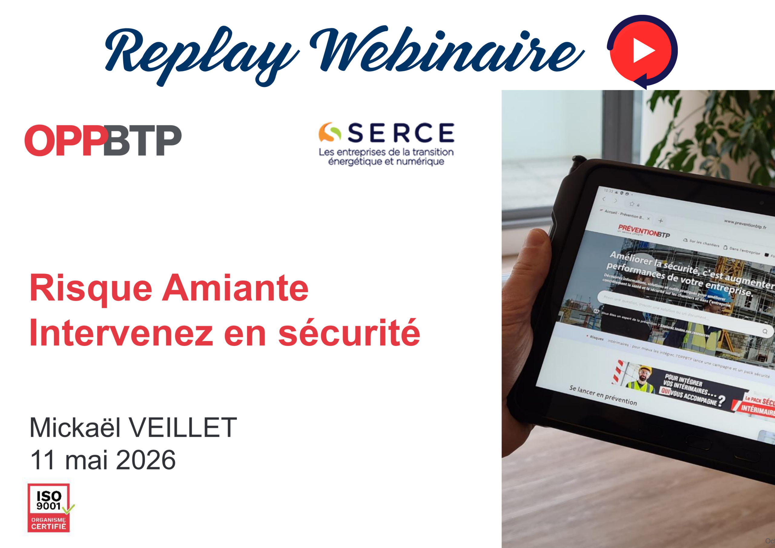 Document Replay & Support Webinaire : « Risque amiante : intervenez en sécurité »