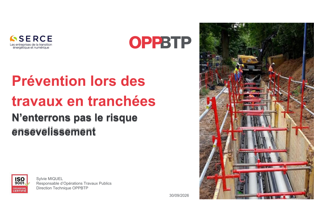 Replay & Support Webinaire « Prévention lors des travaux en tranchées - N’enterrons pas le risque ensevelissement »